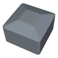 Tampa cega cinzenta LLDPE para perfil de montagem PV 40×40 mm – tipo 1