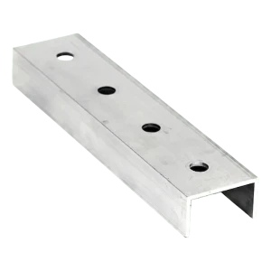 Conector de perfil de montagem fotovoltaico em alumínio 20 cm – perfil em U 25×45×25 mm