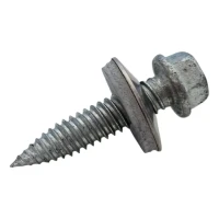 Parafuso autoperfurante bimetálico inoxidável 6,0×25 mm com anilha – montagem de PV e estruturas de aço