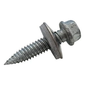 Parafuso autoperfurante bimetálico inoxidável 6,0×25 mm com anilha – montagem de PV e estruturas de aço