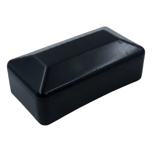 Tampa UFR preta para perfis de montagem PV 80×40 mm – polietileno LLDPE