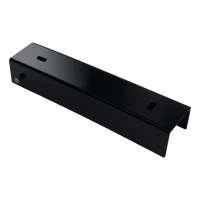 Perfil em U para rodapé de vedação 200×50 mm preto – suporte de montagem em aço