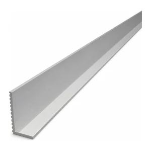 Cantoneira de alumínio de abas desiguais estriada 40×20×2,6 mm – perfil L, comprimento 2000 mm