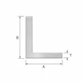 Cantoneira de alumínio de abas desiguais 40×20×2,6 mm – perfil L, comprimento 2000 mm 001-702 (2)
