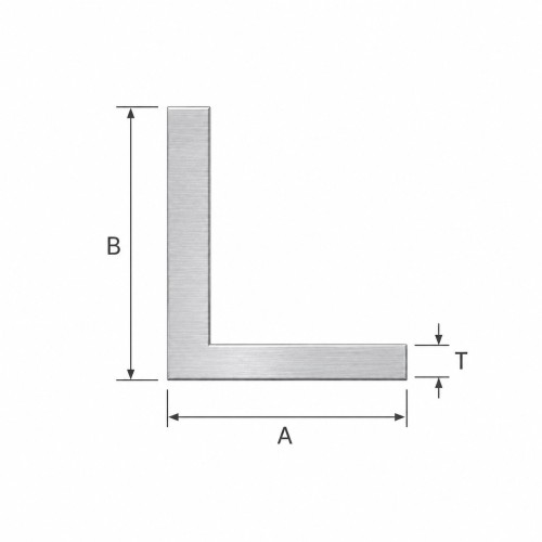 Cantoneira de alumínio de abas desiguais 40×20×2,6 mm – perfil L, comprimento 2000 mm 001-702 (2)