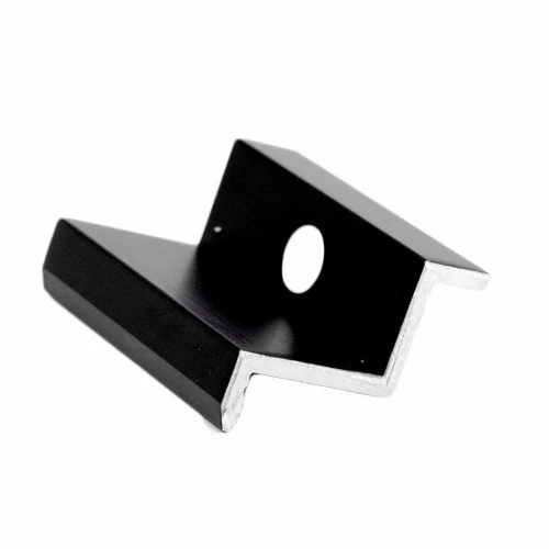 Grampo lateral H30 preto anodizado – grampo terminal PV L50 PV-03-02 (1)