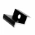 Grampo lateral H30 preto anodizado – grampo terminal PV L50 PV-03-02 (1)