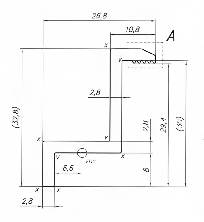 Grampo lateral H30 preto anodizado – grampo terminal PV L50 PV-03-02 (3)