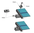 Grampo lateral H30 preto anodizado – grampo terminal PV L50 PV-03-02 (4)