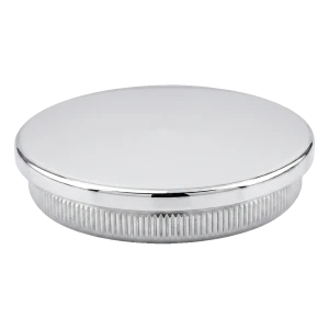 Tampao plano de encaixe para tubo de guarda-corpo Ø42,4 mm AISI 304 polido