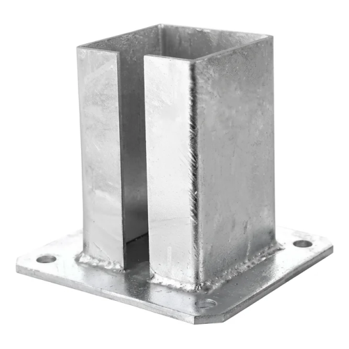 Base de aço para poste de vedaçao e portao 100×100 mm galvanizada 000-789 (2)