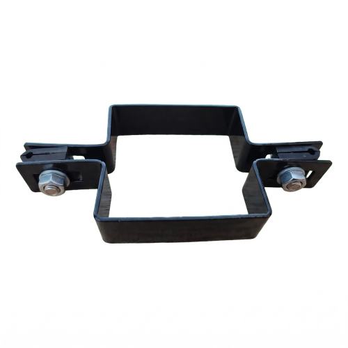 Abraçadeira intermédia para painéis de vedaçao 80×80 mm preta RAL 9005 – kit completo 001-616 (2)