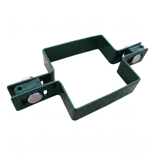 Abraçadeira intermédia para painéis de vedaçao, quadrada, 80×80 mm, verde RAL 6005 001-614 (1)