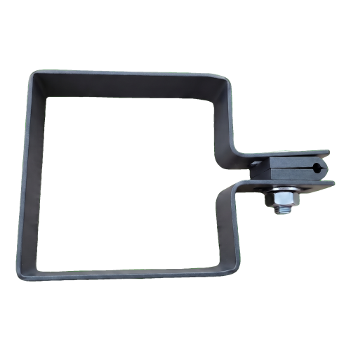 Abraçadeira terminal de vedaçao 80×80 mm grafite RAL 7016 – kit de montagem 001-619 (2)