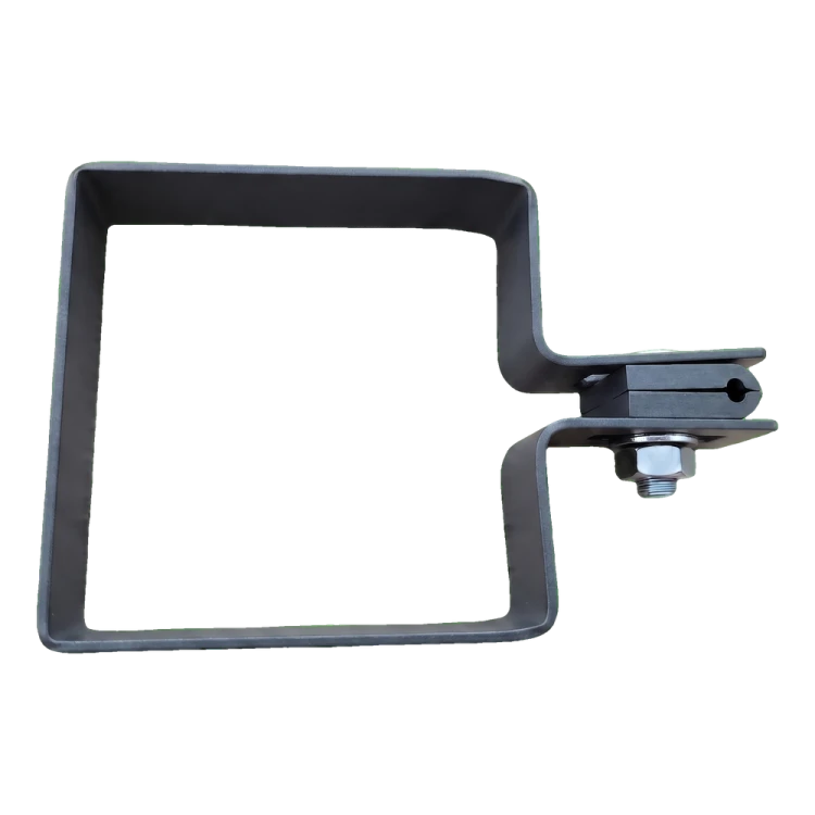 Abraçadeira terminal de vedaçao 80×80 mm grafite RAL 7016 – kit de montagem 001-619 (2)