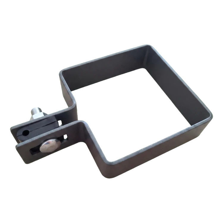 Abraçadeira terminal de vedaçao 80×80 mm grafite RAL 7016 – kit de montagem 001-619 (3)