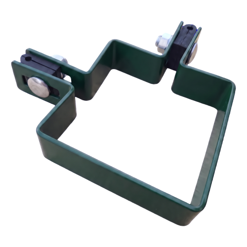 Abraçadeira de vedaçao de canto 80×80 mm verde RAL 6005 – kit de montagem completo 001-610 (1)