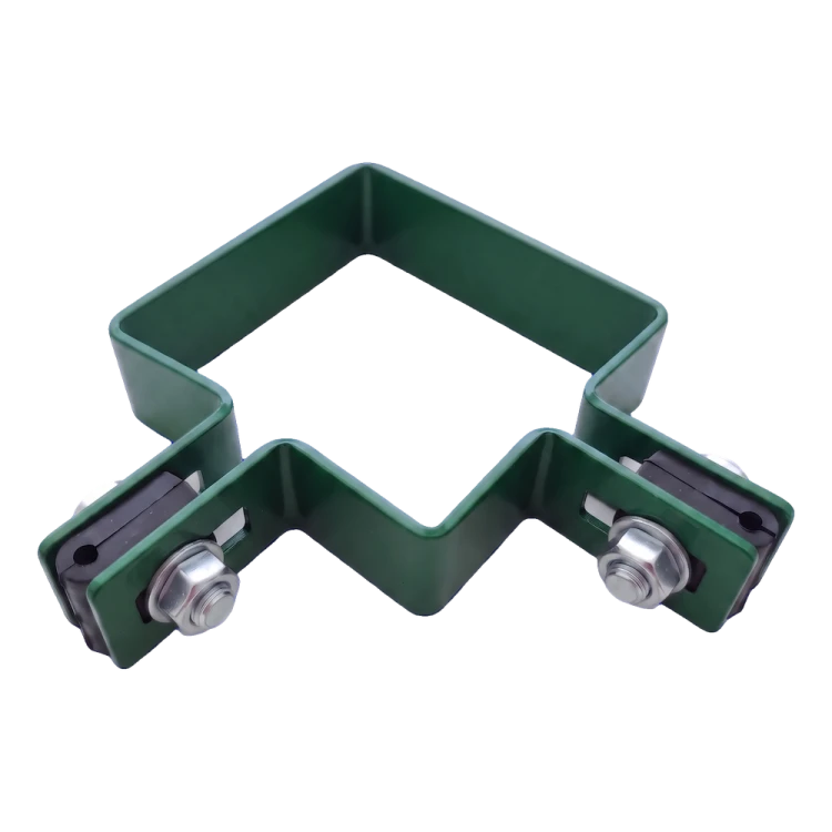 Abraçadeira de vedaçao de canto 80×80 mm verde RAL 6005 – kit de montagem completo 001-610 (3)