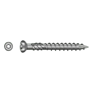 TOBSTEEL parafuso para deck Quadra-Speed ART. 9001 aço inoxidável C1 – 5,0 x 60 mm TX25