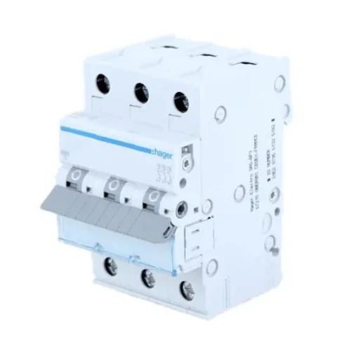 Disjuntor de sobreintensidade HAGER B 10A 3P 6kA MBN310E GPV-401-22