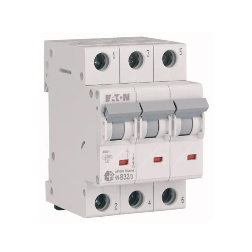 Disjuntor de sobreintensidade B 32A 3P 6kA HN-B32/3 xPole Home 194884 EATON GPV-401-35
