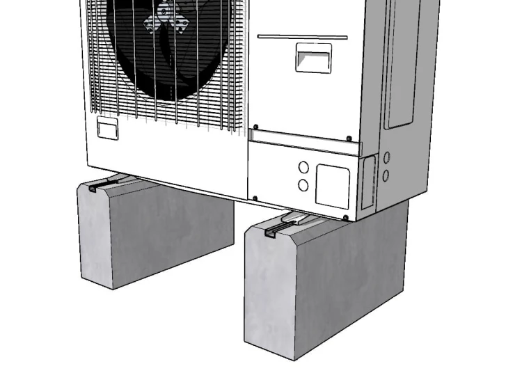 Base de lastro para bomba de calor PP550 - conjunto de 2 peças GPV-600-05 (3)