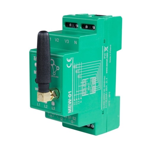 Monitor de eletricidade WI-FI 3F+N para energia fotovoltaica TIPO: MEW-01 SUPLA ZAMEL GPV-401-40