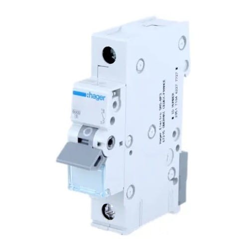 Disjuntor de sobreintensidade HAGER B 10A 1P 6kA MBN110E GPV-401-42