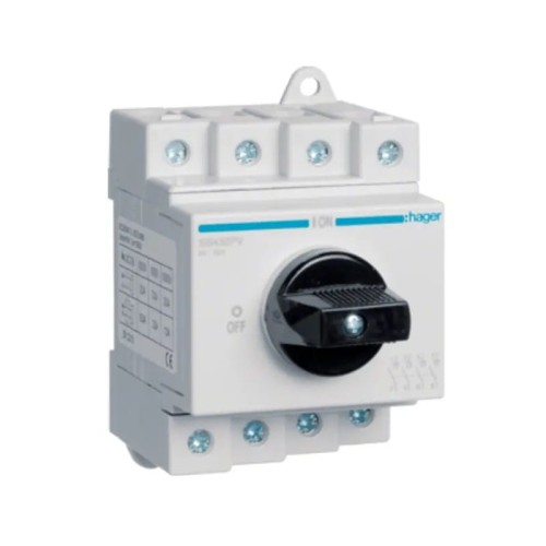 Interruptor de isolamento trifásico CC seccionador 4P 32A 1000V SB432PV HAGER GPV-401-48