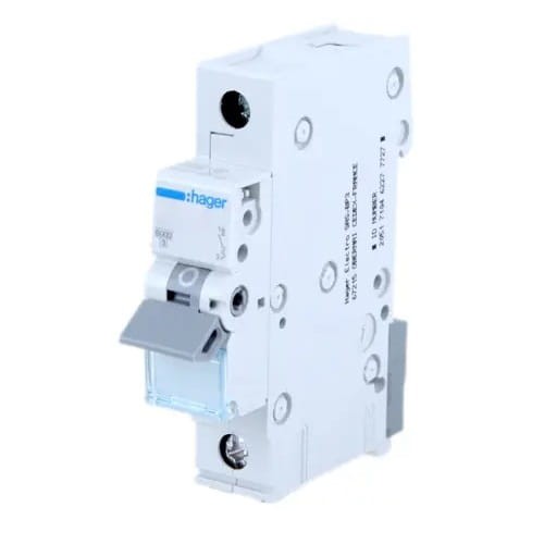 Disjuntor de sobreintensidade HAGER B 20A 1P 6kA MBN120E GPV-401-56