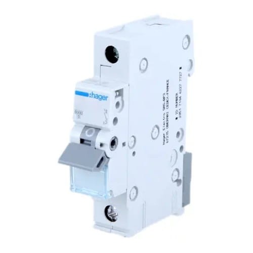 Disjuntor de sobreintensidade HAGER B 6A 1P 6kA MBN106E GPV-401-65