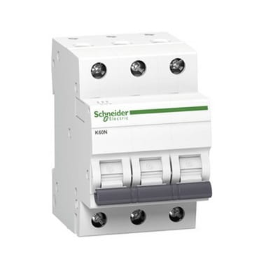 Disjuntor de sobreintensidade B 16A 3P 6kA K60N-B16-3 Acti9 A9K01316 SCHNEIDER ELECTRIC GPV-401-74