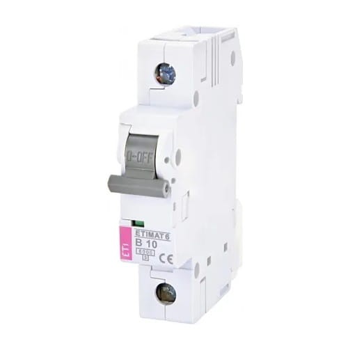 Disjuntor de sobreintensidade B 10A 1P 6kA ETIMAT6 002111514 ETI GPV-401-78