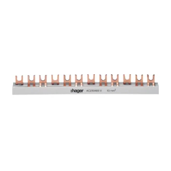 Calha de junção 3 pólos 57mod 10mm2, KDN363B bifurcado Hager GPV-401-80