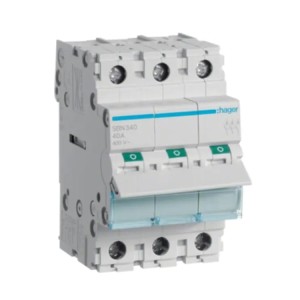 Seccionador trifásico Hager 3P 40A 400V AC