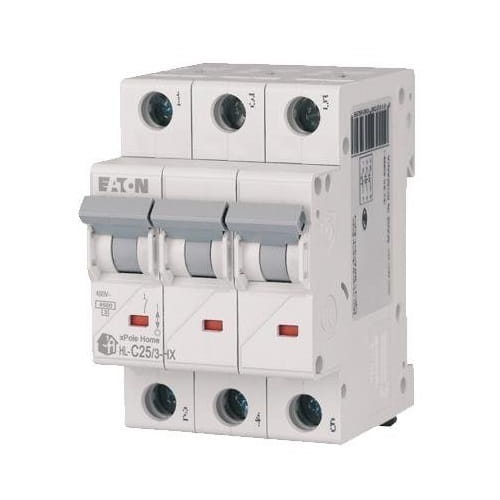 Disjuntor de sobrecorrente Eaton C 25A 3p 6kA GPV-401-99