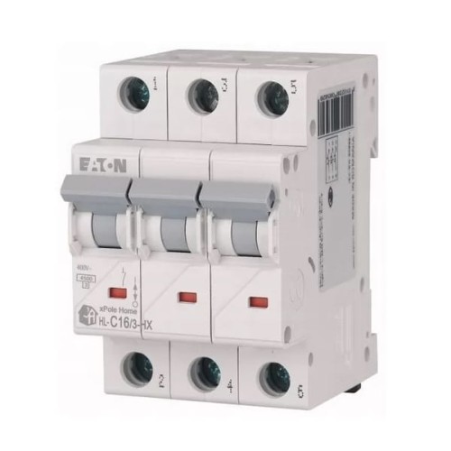 Disjuntor de sobrecorrente Eaton C 16A 3P 6kA GPV-401-103