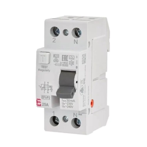 Interruptor de corrente residual ETI 2P 25A 30mA Tipo AC GPV-401-104