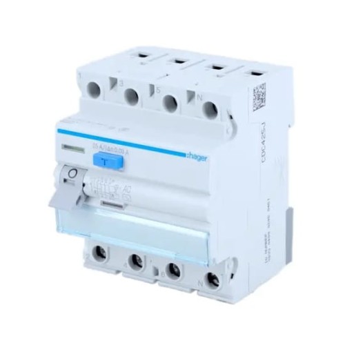 Interruptor de corrente residual Hager 3P+N 63A 30mA Tipo AC GPV-401-107