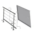 Kit de Montagem Fotovoltaica para Gradeamento de Varanda Modelo Balus 2 XL GPV-200-02