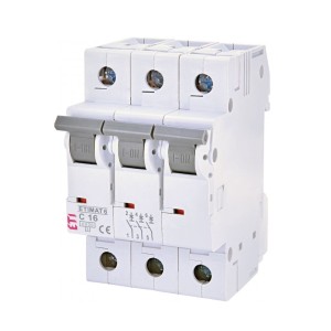 ETI Disjuntor de Sobrecorrente C 16A 3P 6kA