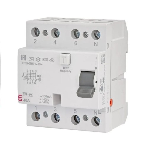 ETI Disjuntor Diferencial 4P 40A 100mA Tipo AC GPV-401-132
