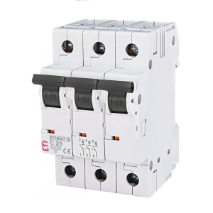 ETI Disjuntor de Sobrecorrente C 25A 3P 10kA