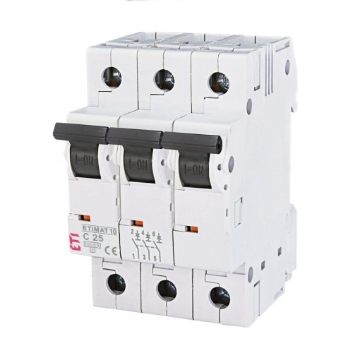 ETI Disjuntor de Sobrecorrente C 25A 3P 10kA GPV-401-133