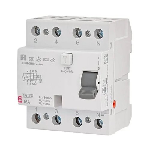 ETI Disjuntor diferencial 4P 25A 30mA tipo AC GPV-401-137