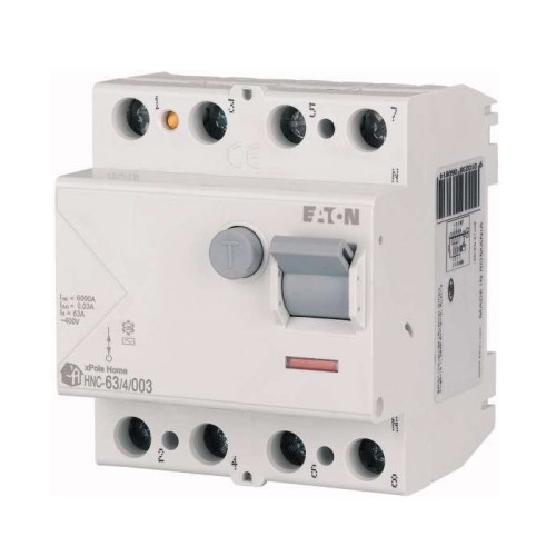 Disjuntor de corrente residual Eaton 4P 63A 6kA 30mA AC Tipo GPV-401-165