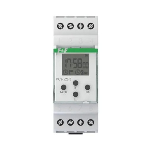 F&F Filipowski Relógio Controlador 32x1P I=2x16A 24÷264V AC/DC 2 Módulos GPV-401-166