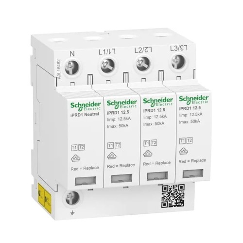 Para-raios Schneider Electric Tipo 1+2 (Classe B+C) 3P+N 12,5kA 1,5kV GPV-401-176