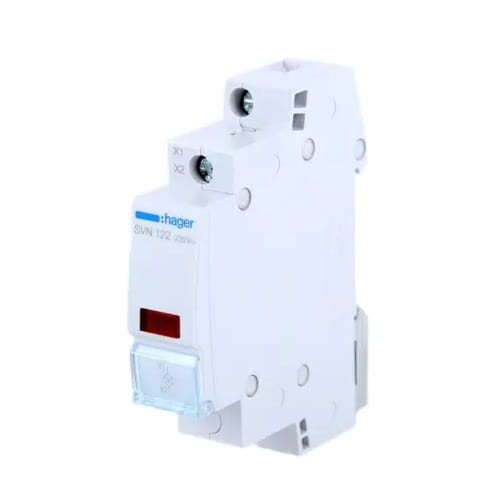 Lâmpada de sinalização Hager Led vermelha 230V AC GPV-401-183