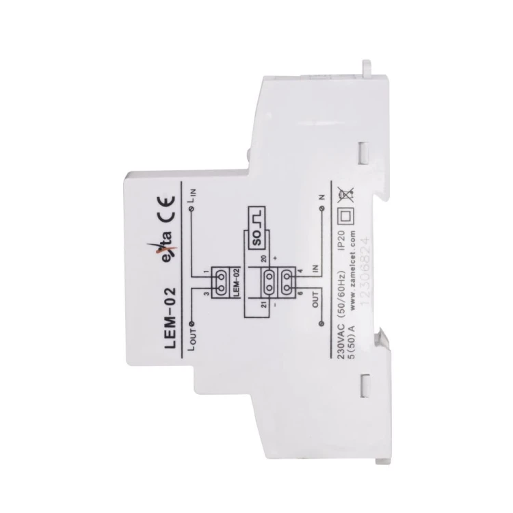 Contador de Eletricidade Zamel 1-Fase LCD 50A 1-MOD GPV-401-184 (3)